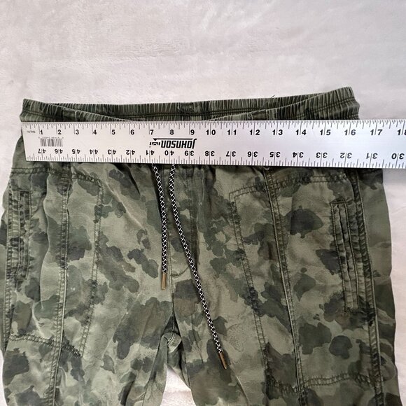 By Anthropologie Womens Green Camo Jogger Pants Medium Tencel Drawstring Waist - Picture 6 of 10